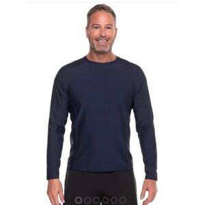 Coolibar Hightide Long Sleeve Swim Shirt Mens Blue XXL UPF 50 NWT Rash Guard